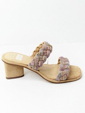 BCTEX Braided Heeled Sandals Tan Women's 6
